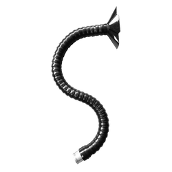 Quick-Release Articulated Arm — D70 Extraction with Hood | Depureco Quick-release articulated extraction arm with flexible segments and a flared hood, 70 mm diameter (D70).