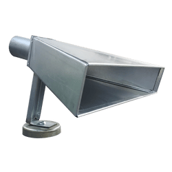Suction Hood — D50 Rectangular Capture Hood | Depureco Rectangular suction hood with side inlet on a swivel base, 50 mm diameter (D50).