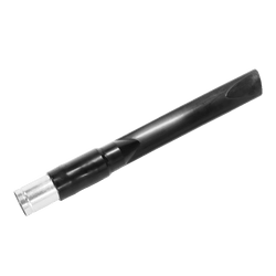 Antistatic Rubber Flat Pipe with Connection — Narrow, Non-Marring Pickup | Depureco Antistatic rubber flat-pipe vacuum nozzle with hose connection; slim, flexible mouth for tight crevices.