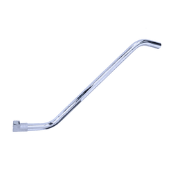 Double-Bend Wand for Floor Cleaning — Ergonomic Reach | Depureco Stainless double-bend (S-bend) vacuum wand for floor cleaning; angled tube with tool connection.