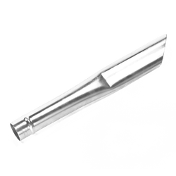 Antistatic Flat Pipe Nozzle — Narrow Crevice Pickup | Depureco Antistatic flat pipe vacuum nozzle with tapered mouth and metal body for tight gaps.