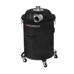 P10926 • P10927 • P09421 Wet & Dry Pre-Separator | Depureco wet & dry pre-separator (models P10926 / P10927 / P09421) on wheeled drum with lid and elbow inlet.